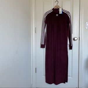 Adidas Trefoil Dress Maroon Size S NWT